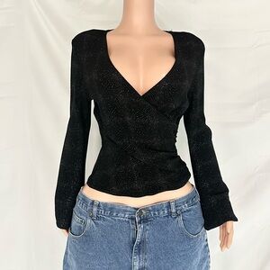 Metaphor Black Elegant Women's Blouse